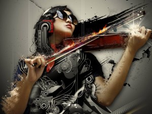 symphony woman violin